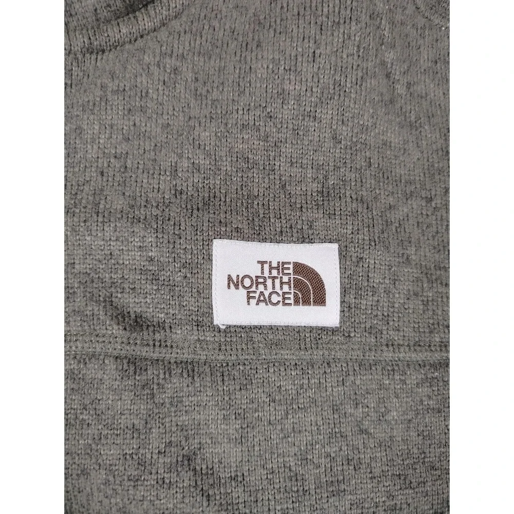 The North Face Pullover Mens Large Green Fleece 1/4 Zip Thermal Hiking Outdoors